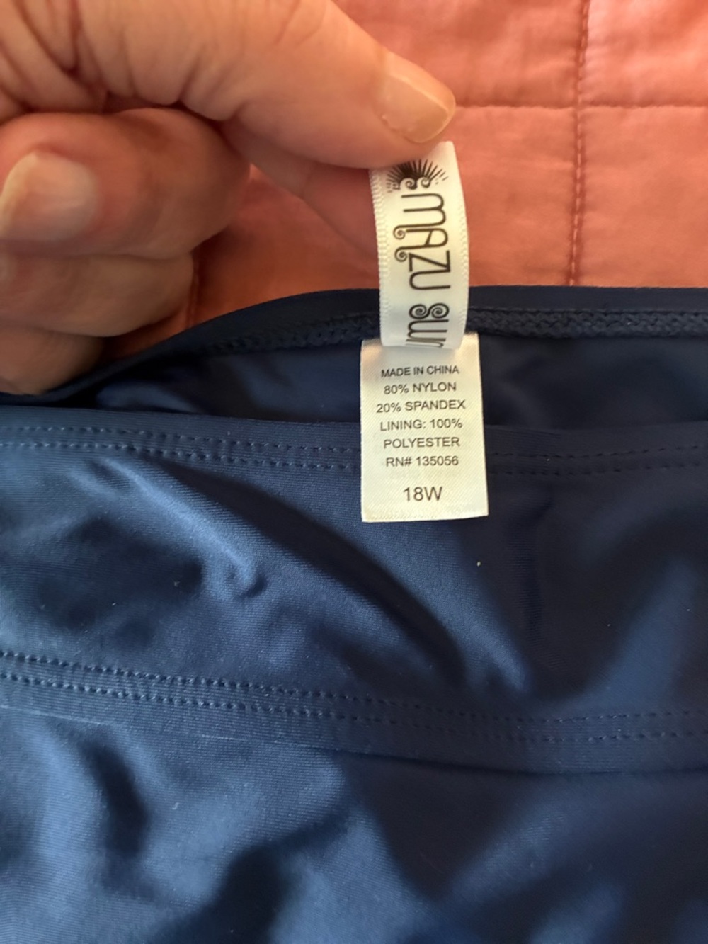 Navy Athletic Skirt  swim bottoms with Built-In Shorts NWT - Picture 2 of 5